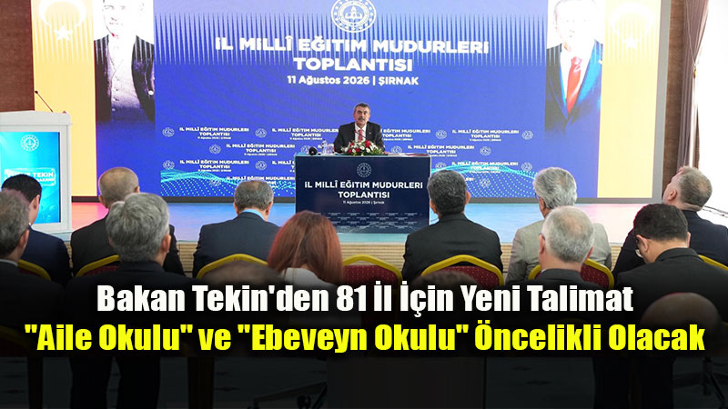 Bakan Tekin’den Velileri �lgilendiren Talimat: 81 �l Harekete Ge�ti!