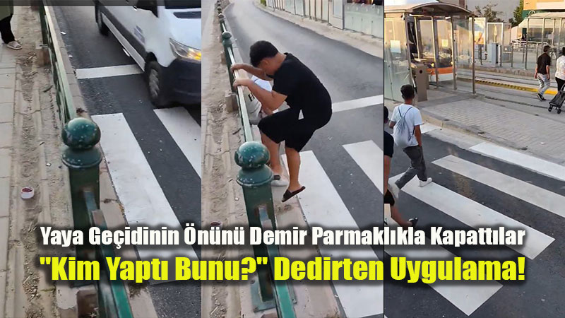 Eski�ehir�de Ak�llara Ziyan Mant�k Hatas�: Yepyeni Yaya Ge�idine Demir Barikat!