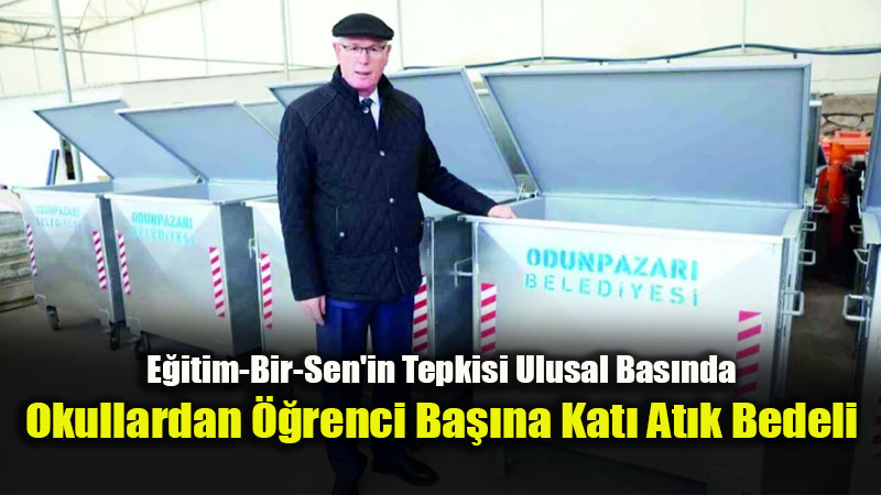 Odunpazar� Belediyesinden, Okul ve Kamu Kurumlar�na Kat� At�k Faturas�